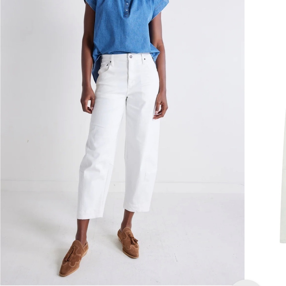 Ruti Women's 4 White ultimate Barrel Wide Leg Jeans XL